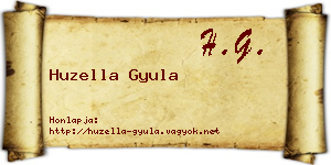 Huzella Gyula névjegykártya